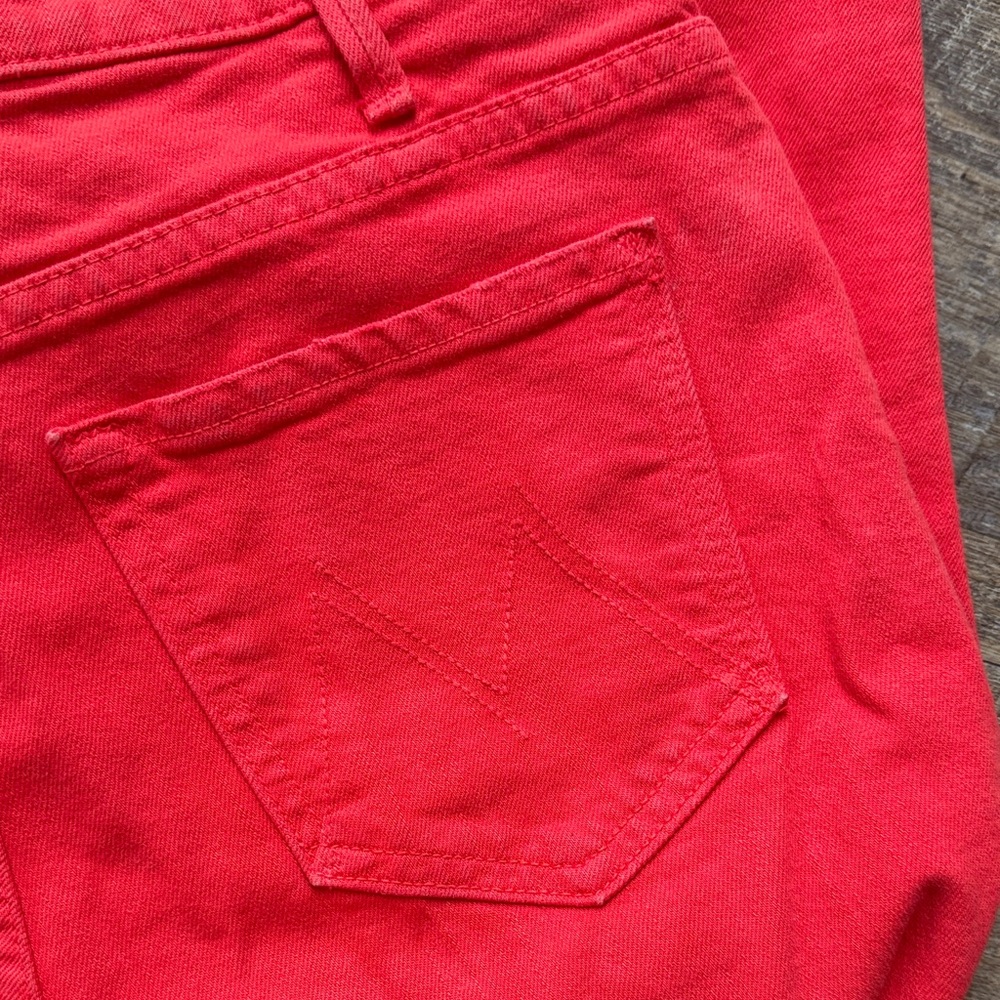 MOTHER  Red Women Jeans - Picture 6 of 8